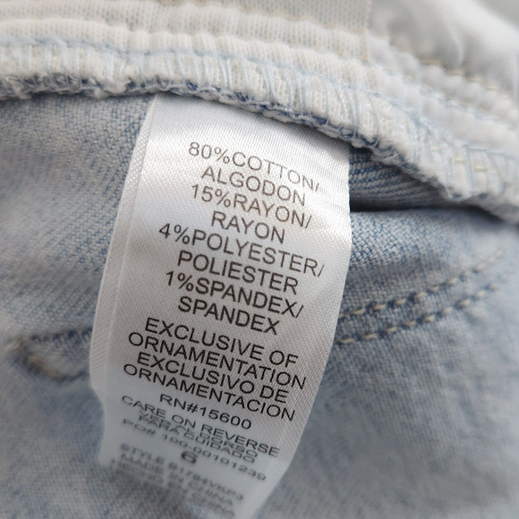 Democracy Women's "Ab"Solution Jeans Baggy Relaxed Fit Crop Cotton Blend Size 6 - Picture 10 of 12